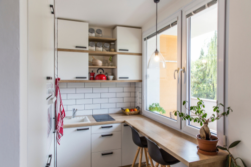 How do you remodel a small kitchen space